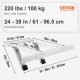 Comprar Suporte de ar condicionado de janela AC de até 220 libras / 100 kg Suporte de máquina externo de aço galvanizado Suporte de ar condicionado de janela Comprimento expansível 61-96,5 cm