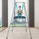 Comprar Kit de Columpio y Hamaca Aérea para Yoga, Soporte de Yoga Profesional de 295 cm de Altura, Hamaca Azul de 12x2,6 m, Capacidad de Carga Máxima de 250 kg, para Fitness, Culturismo, Pilates, Azul