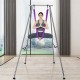 Comprar Kit de Hamaca y Columpio Aéreo para Yoga, Soporte de Yoga Profesional 295 cm de Altura, Hamaca Morada de 12x2,6 m, Capacidad de Carga máxima de 250 kg, para Fitness, Culturismo, Pilates, Púrpura