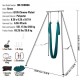 Comprar Kit de Hamaca y Columpio de Yoga Aéreo, Soporte de Yoga Profesional de 295cm de Altura, Hamaca de 6m, Capacidad de Carga máxima 250 kg, para Fitness, Culturismo, Pilates, Gimnasio en casa, Verde