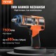 Buy 1/2" Square Drive Pneumatic Impact Wrench Nail Gun 1193 Nm 7500 rpm Plastic and Steel with Quick Connector