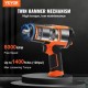 Buy Pneumatic Impact Wrench Nail Gun 1/2" Square Drive 1898 Nm 8000 rpm Plastic and Steel with Quick Connector