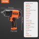 Buy Pneumatic Impact Wrench Nail Gun 1/2" Square Drive 1898 Nm 8000 rpm Plastic and Steel with Quick Connector