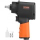 Buy Square Pneumatic Impact Wrench 0.95 cm Nail Gun 935.5 Nm Speed 10000 rpm Aluminum with 2 Quick Connectors