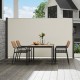 VEVOR Toldo Lateral Retráctil Pantalla de Privacidad al Aire Libre 180x300 cm Toldo Lateral contra Viento Impermeable de Poliéster Divisor de Habitación UV 30+ para Patio, Jardín, Balcón, Beige