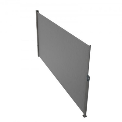 VEVOR Toldo Lateral Retráctil Pantalla de Privacidad al Aire Libre 200x300 cm Toldo Lateral contra Viento Impermeable de Poliéster Divisor de Habitación UV 30+ para Patio, Jardín, Balcón, Gris