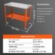 Buy 36" x 18" Welding Table Welding Workbench 1200lb Load Steel on Casters with Brake, 2 Tiers 4 Tool Slots, 1.6cm Fixing Holes