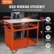 Buy 36" x 24" Welding Table Welding Workbench 600lb Load Steel on Wheels with Double Layer Storage Board, 1.6cm Accessory Holes, 11 Hooks