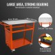 Buy 36" x 24" Welding Table Welding Workbench 600lb Load Steel on Wheels with Double Layer Storage Board, 1.6cm Accessory Holes, 11 Hooks