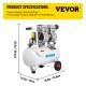 Koop Luchtcompressor 5,5 gallon / 25 liter stille olievrije pneumatische compressor