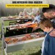 Koop Outdoor Barbecue Grill 132 lbs 147x45x106cm Barbecue Rotisserie Roestvrij staal 40W Verstelbare hoogte van 7,5 "-16,9" Roterende Rotisserie