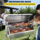 Kaufen Sie Outdoor-Grill, 40 W, Grillspieß aus Edelstahl, 60 kg, 147 x 45 x 87 cm, höhenverstellbar 4,3"-12,2", Universal-Grill-Rotisserie-Set mit Abdeckung und feststellbaren Rädern für Camping