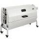 Koop Outdoor barbecue 40 W roestvrijstalen barbecue draaispit 60 kg, 147x45x87 cm Verstelbare hoogte 4,3"-12,2" Universele grill draaispitset met deksel en afsluitbare wielen voor kamperen