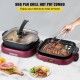 Koop 2 in 1 elektrische hotpotgrill 3,6 l elektrische barbecue met dubbele pan 1300 W (hot pot) + 800 W (grill) elektrische grill voor het bereiden van steaks, groenten 180-240 ℃