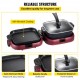 Buy 2 in 1 Electric Hot Pot Grill 3.6L Double Pot Electric BBQ Grill 1300W (Hot Pot) +800W (Grill) Electric Grill for Cooking Steaks, Vegetables 180-240℃