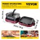 Buy 2 in 1 Electric Hot Pot Grill 3.6L Double Pot Electric BBQ Grill 1300W (Hot Pot) +800W (Grill) Electric Grill for Cooking Steaks, Vegetables 180-240℃