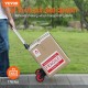 Koop Opvouwbare steekwagen, 80 kg belasting, mobiele steekwagen voor aluminium handling, zware converteerbare steekwagen met rubberen wielen