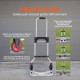 Buy Folding Hand Truck, 80kg Load, Mobile Hand Truck with Aluminum Handling, Heavy Duty Convertible Hand Truck with Rubber Wheels