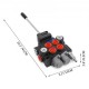 Comprar Válvula de controle direcional hidráulico de 2 carretéis 11 gpm com joystick, válvula de controle hidráulico 31 x 20 x 13 cm, válvula hidráulica Válvula de alívio ajustável Peso 4,9 kg