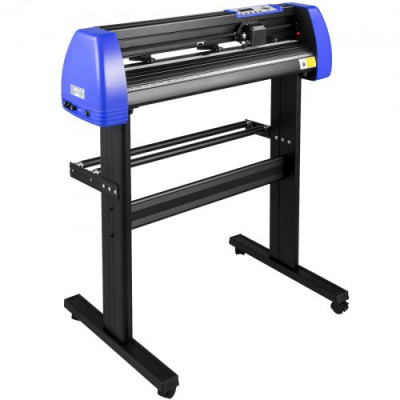 VEVOR Plotter de Corte Cortador de Vinilo Máquina de Cortador de Plotter de Vinilo de 720mm Vinilo Cortador Letrero para Corte Negro Azul