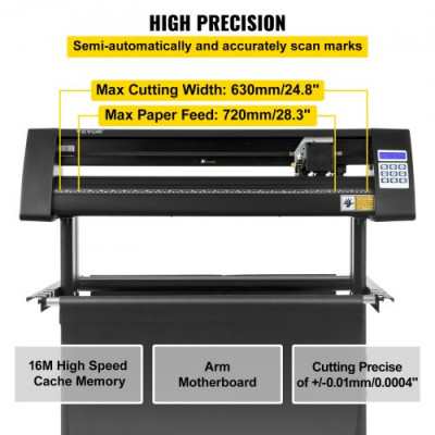 Plotter de Corte Posicionamiento Semiautomático 720 mm Impresora Cortador de Vinilo 19,7 kg Plotter de Corte de Vinilo CA 85-264V Vinilo Cortador Letrero Signcut Impresora Vinilo Ojo Óptico