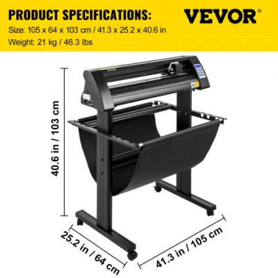 Plotter de Corte Posicionamiento Semiautomático de 870 mm Impresora Cortador de Vinilo 15-800 mm/s Plotter de Corte de Vinilo CA 85-264 V Vinilo Cortador Letrero Signcut Impresora Vinilo