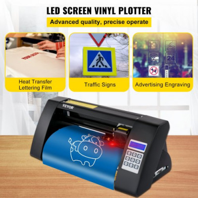 Plóter de Corte de Vinilo 375 mm Luz de Guía LED Signmaster Label Maker Plotter de Corte de Vinilo 15-800 mm / s para Campo de la Publicidad Decoración Variada Artesanía Fabricación de Etiqueta