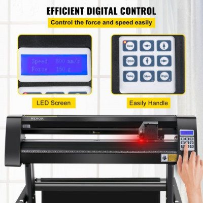 Plóter de Corte de Vinilo 870 mm Luz de Guía LED Signmaster Label Maker Plotter de Corte de Vinilo 15-800 mm/s para Campo de Publicidad Decoración Variada Artesanía Fabricación de Etiqueta