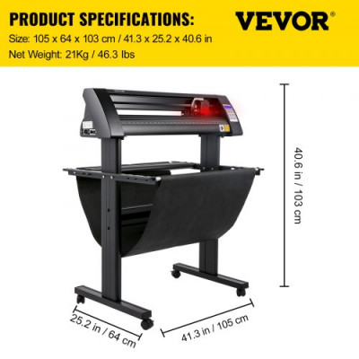 Plóter de Corte de Vinilo 870 mm Luz de Guía LED Signmaster Label Maker Plotter de Corte de Vinilo 15-800 mm/s para Campo de Publicidad Decoración Variada Artesanía Fabricación de Etiqueta