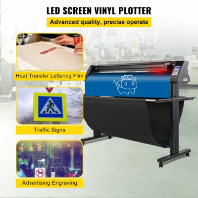 Plóter de Corte de Vinilo 1350 mm Luz de Guía LED Signmaster Label Maker Plotter de Corte de Vinilo 15-800 mm/s para Campo de Publicidad Decoración Variada Artesanía Fabricación de Etiqueta