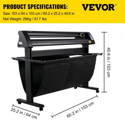 Plóter de Corte de Vinilo 1350 mm Luz de Guía LED Signmaster Label Maker Plotter de Corte de Vinilo 15-800 mm/s para Campo de Publicidad Decoración Variada Artesanía Fabricación de Etiqueta