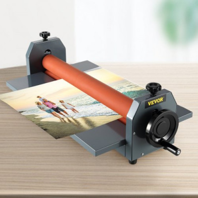 VEVOR Máquina Laminadora 650 mm, para Montaje de Láminas de Fotografías de Vinilo, Laminadora con Rodillo en Frío Manual 25,5