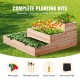 Comprar Cama Elevada de Jardín 113x113x51 cm Jardinería Elevada de Madera de Abeto para Cultivo de Flores Plantas Hierbas Huerto Urbano para Jardín Terraza Patio Balcón Color de Madera con Accesorios