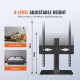 Buy TV Stand with Floor Stand for 32" to 55" TVs Table Top TV Stand Swivel ± 40° Height Adjustable 61.5-67 cm Universal TV Stand Load 41 kg Max VESA 400x400 mm Home Office Classroom