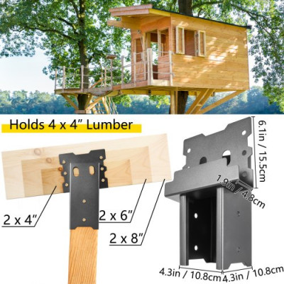 Soporte de elevador de ángulo, 4 unidades, Conector para madera, 18x10,8x24,5cm