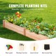 Comprar Cama Elevada de Jardín 240 x 60 x 25 cm Jardinería Elevada de Madera de Abeto para Cultivo de Flores Plantas Hierbas Huerto Urbano para Jardín Terraza Patio Balcón Color de Madera con Accesorios