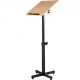 Koop Staand houten podium 50x40 cm Draagbaar houten podium Capaciteit 10 kg, staal en deeltjeshout, verstelbaar houten podium met hoogte 76,5-109 cm voor scholen, antiek eikenkleur