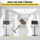 Buy Wooden Podium Free Standing 50 x 40 cm Portable Wooden Podium 10kg Capacity, Steel and Particle Wood, Adjustable Wooden Podium with Height 76.5-109 cm for Schools, Offices, Studios