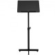 Buy Wooden Podium Free Standing 50 x 40 cm Portable Wooden Podium 10kg Capacity, Steel and Particle Wood, Adjustable Wooden Podium with Height 76.5-109 cm for Schools, Offices, Studios