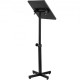 Buy Wooden Podium Free Standing 50 x 40 cm Portable Wooden Podium 10kg Capacity, Steel and Particle Wood, Adjustable Wooden Podium with Height 76.5-109 cm for Schools, Offices, Studios