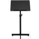 Buy Wooden Podium Free Standing 50 x 40 cm Portable Wooden Podium 10kg Capacity, Steel and Particle Wood, Adjustable Wooden Podium with Height 76.5-109 cm for Schools, Offices, Studios