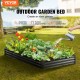 Buy Metal Raised Garden Bed 240x120x28 cm Grey for Vegetable Flowers