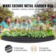 Buy Metal Raised Garden Bed 240x120x28 cm Grey for Vegetable Flowers