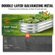 Buy Raised Garden Bed 122.5 x 62.5 x 28 cm Galvanized Metal Elevated Garden Bed for Growing Flowers Plants Herbs Urban Vegetable Garden for Garden Terrace Patio Balcony Silver with Accessories