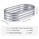 Buy Raised Garden Bed 122.5 x 62.5 x 28 cm Galvanized Metal Elevated Garden Bed for Growing Flowers Plants Herbs Urban Vegetable Garden for Garden Terrace Patio Balcony Silver with Accessories