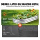 Buy Raised Garden Bed 182.5 x 92.5 x 28 cm Galvanized Metal Elevated Garden Bed for Growing Flowers Plants Herbs Urban Vegetable Garden for Garden Terrace Patio Balcony Silver with Accessories