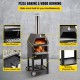 Koop Pizzaoven 2 lagen 12 inch houtgestookte pizzaoven voor buiten, maximale temperatuur 500 graden Celsius, draagbare houtgestookte pizzaoven voor buiten, houtskoolbrandstof voor campingtuin