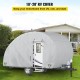 Koop Caravanaanhangwagenhoes 569 x 183 x 229 cm waterdichte hoes aanhangwagenhoes 18-20 voet hoes beschermhoes universeel voor caravans caravankoptrailer