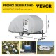 Buy Caravan Trailer Cover 569 x 183 x 229 cm Waterproof Cover 18-20 ft Trailer Cover Universal Protective Cover for Caravans Caravan Head Trailer