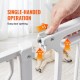 Comprar Barrera de Seguridad Extensible Ancho de 75-135 cm Altura de 76 cm Cierre Automático Puerta de Escalera sin Taladrar Ancho de Apertura de 533 mm a 180° Valla para Niños y Perros para Interior